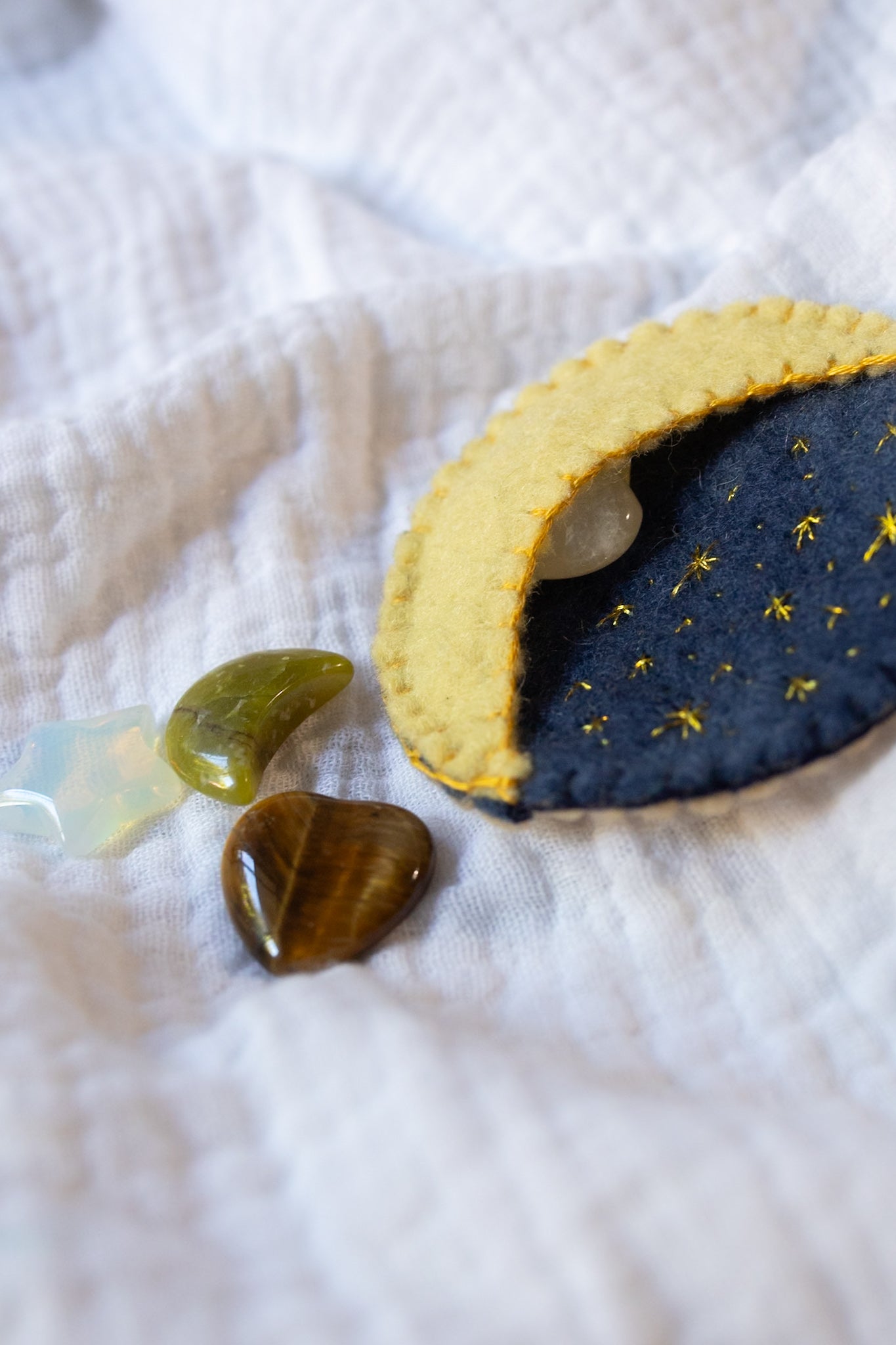 Moon and Stars - Tooth Fairy Pouch - Midnight