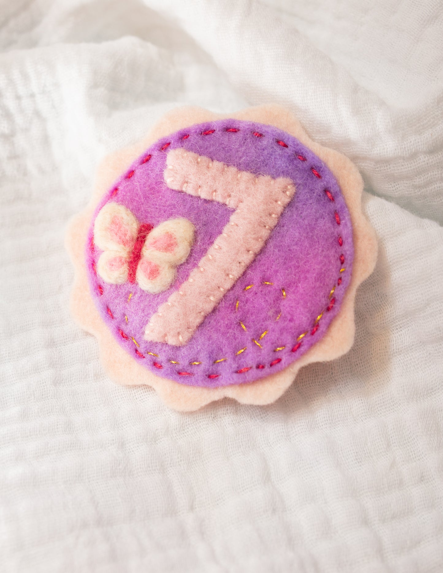 Butterfly Felt Birthday Badge