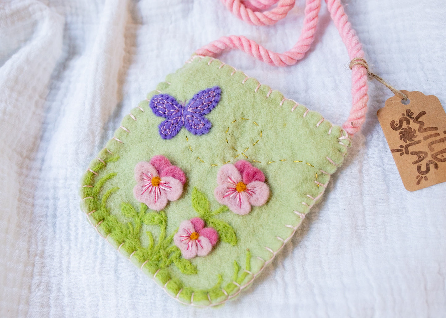 Spring Garden Felt Treasure Bag