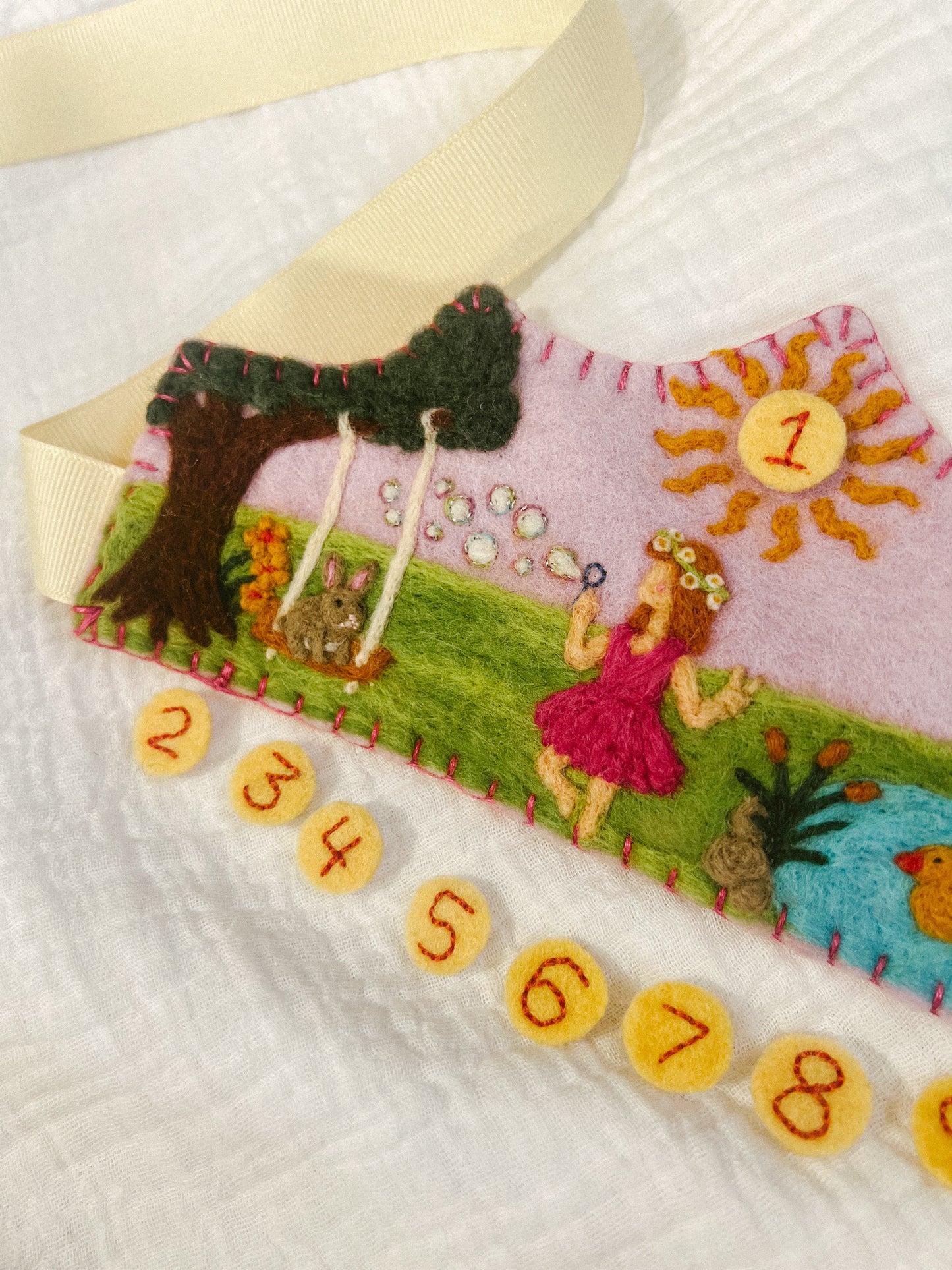 Felt Numbers - Flower / Sun