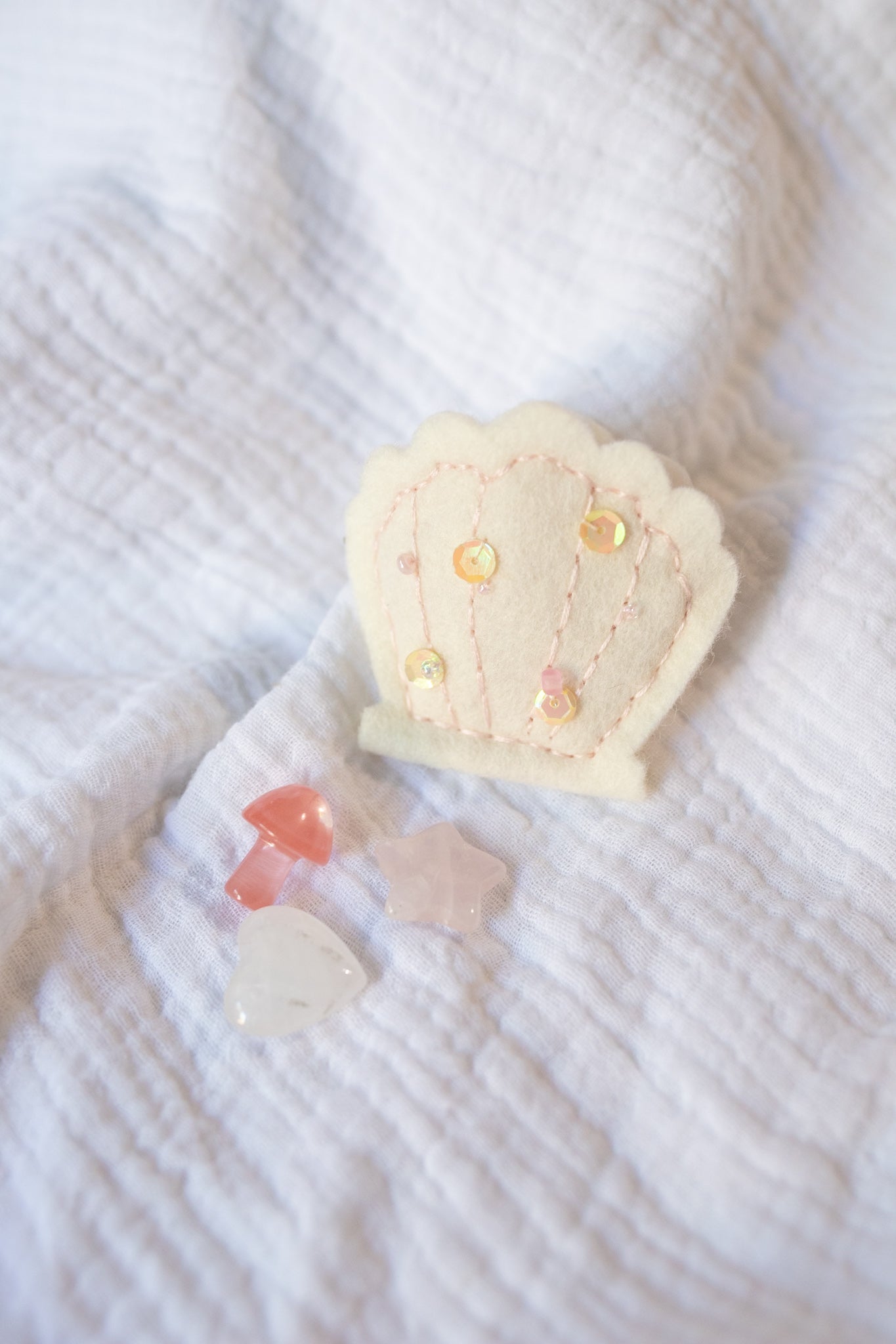 Seashell Felt Tooth Fairy Pouch