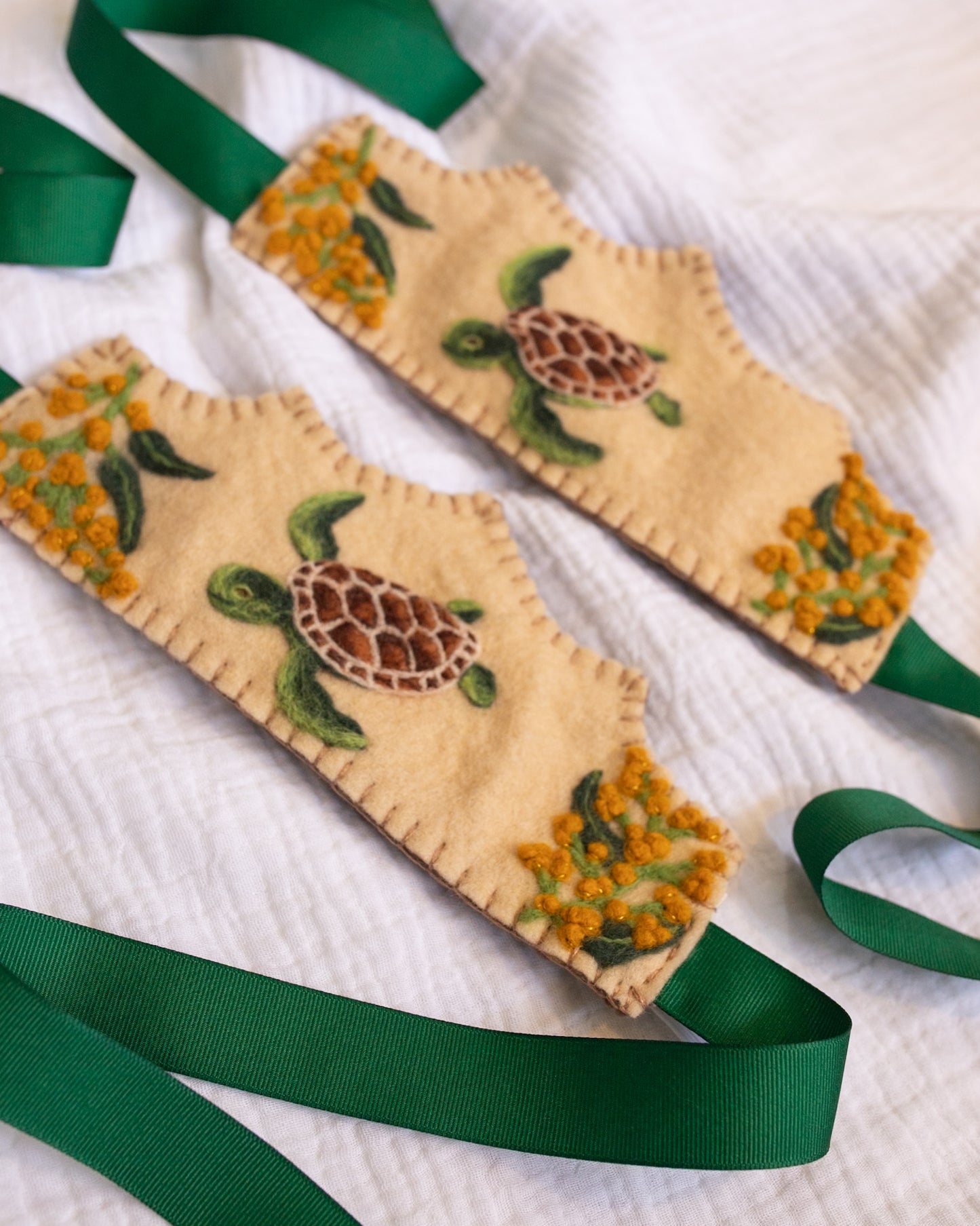Turtle and Acacia Felt Crown
