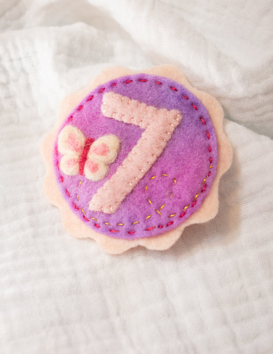 Butterfly Felt Birthday Badge