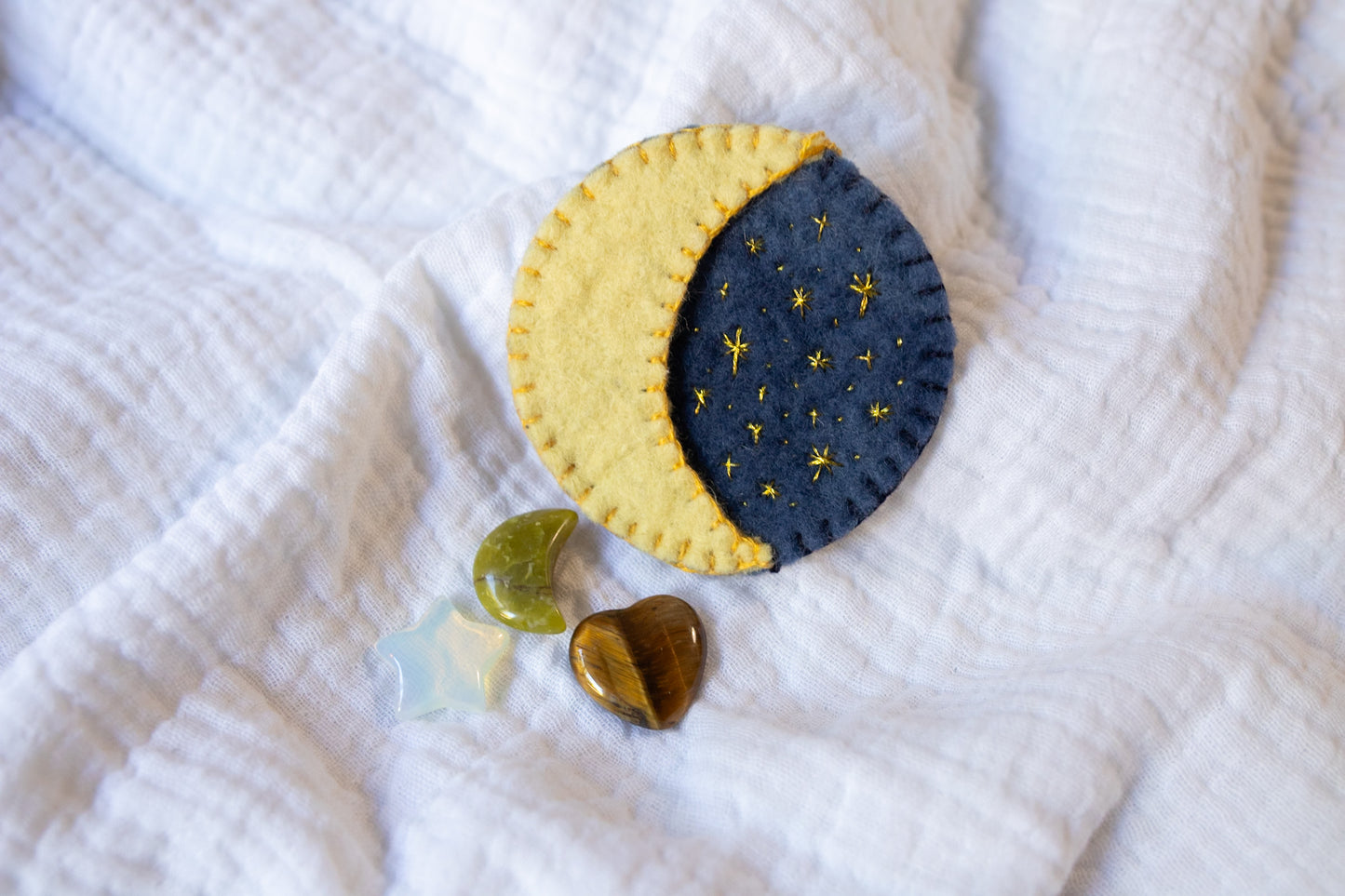 Moon and Stars - Tooth Fairy Pouch - Midnight