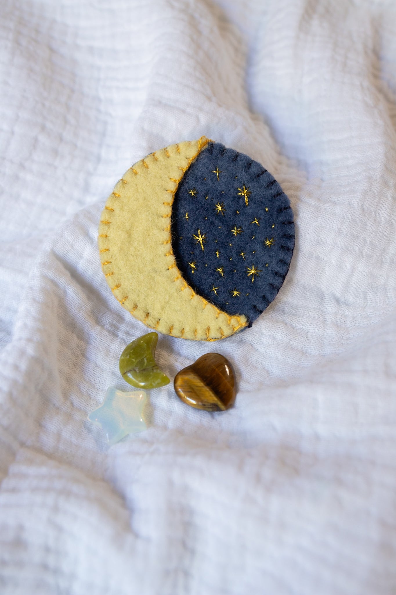 Moon and Stars - Tooth Fairy Pouch - Midnight