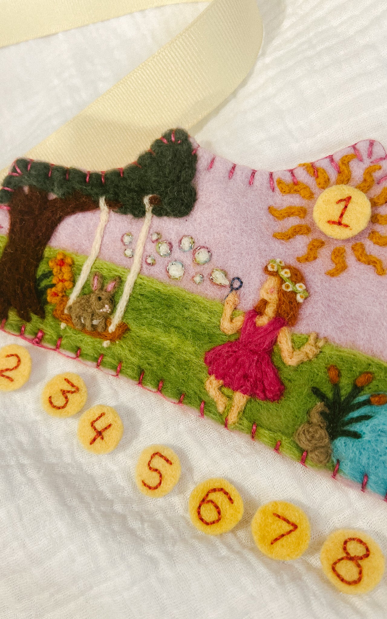Felt Numbers - Flower / Sun