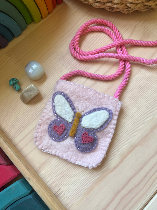 Butterfly Felt Treasure Bag