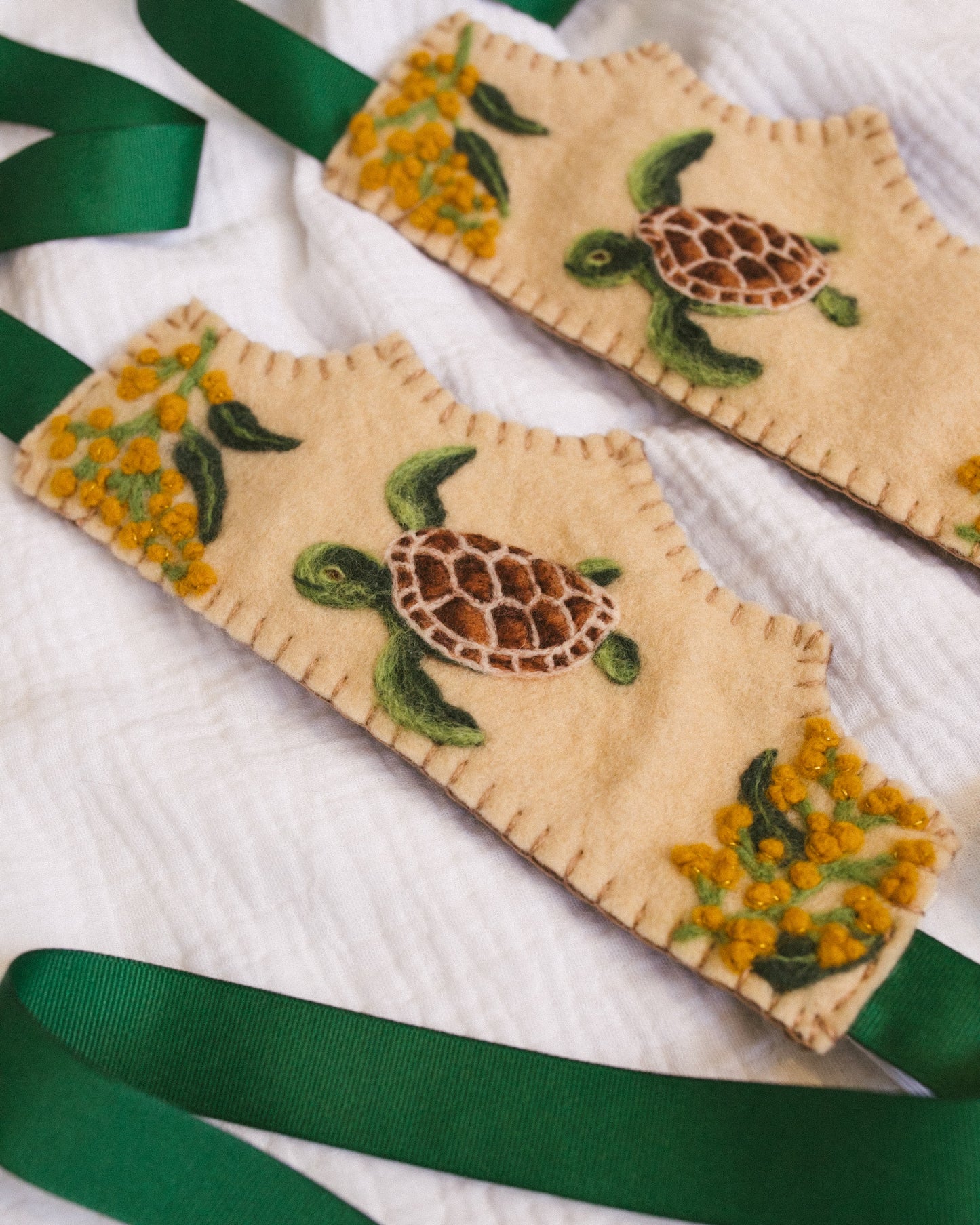 Turtle and Acacia Felt Crown