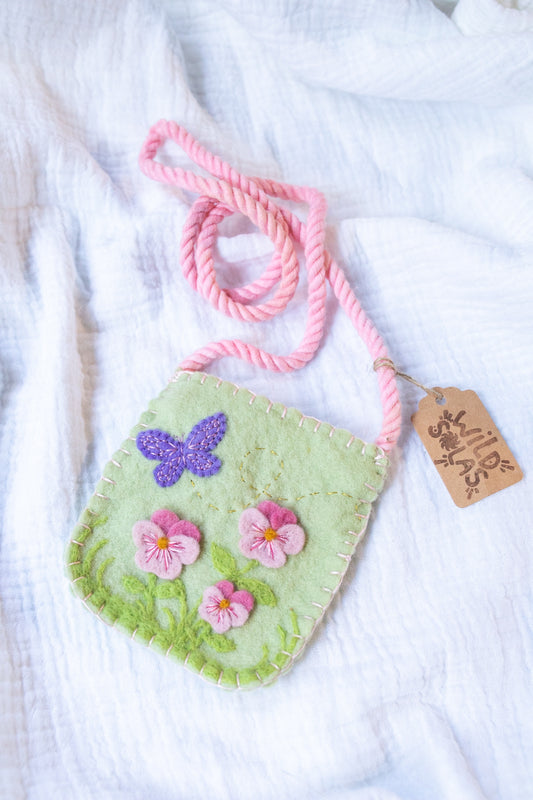 Spring Garden Felt Treasure Bag