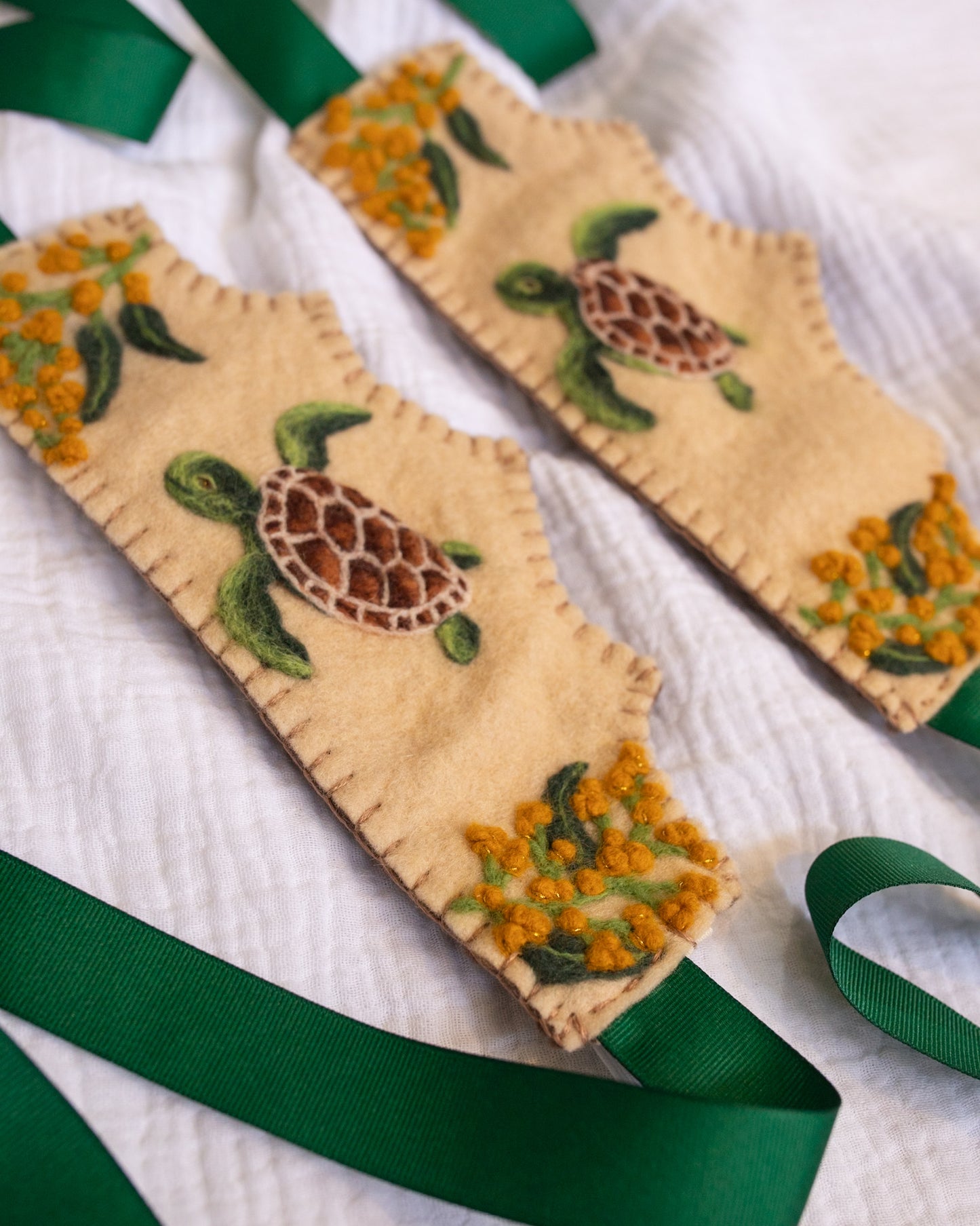 Turtle and Acacia Felt Crown
