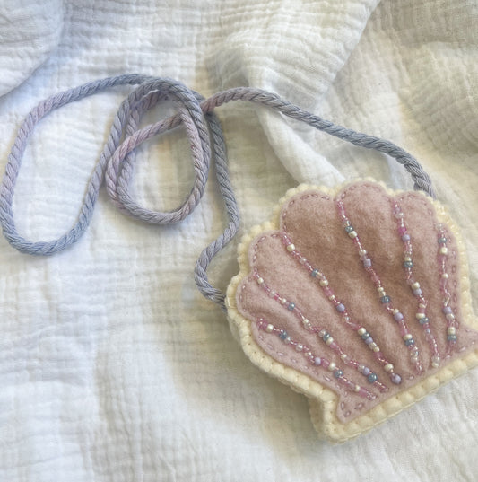 Seashell Beaded Bag - Lilac