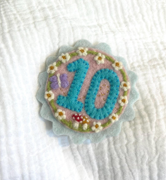 Custom Felt Birthday Badge