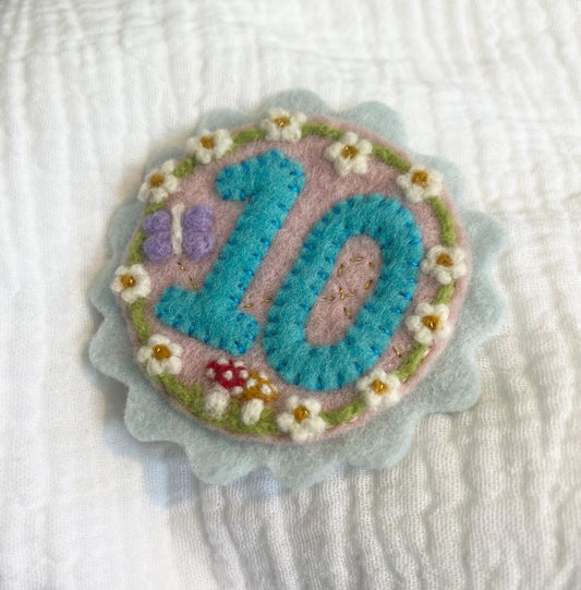 Custom Felt Birthday Badge