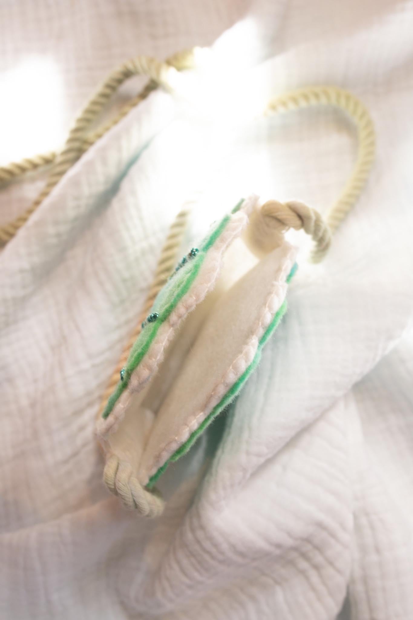 Seashell Beaded Bag - Blue