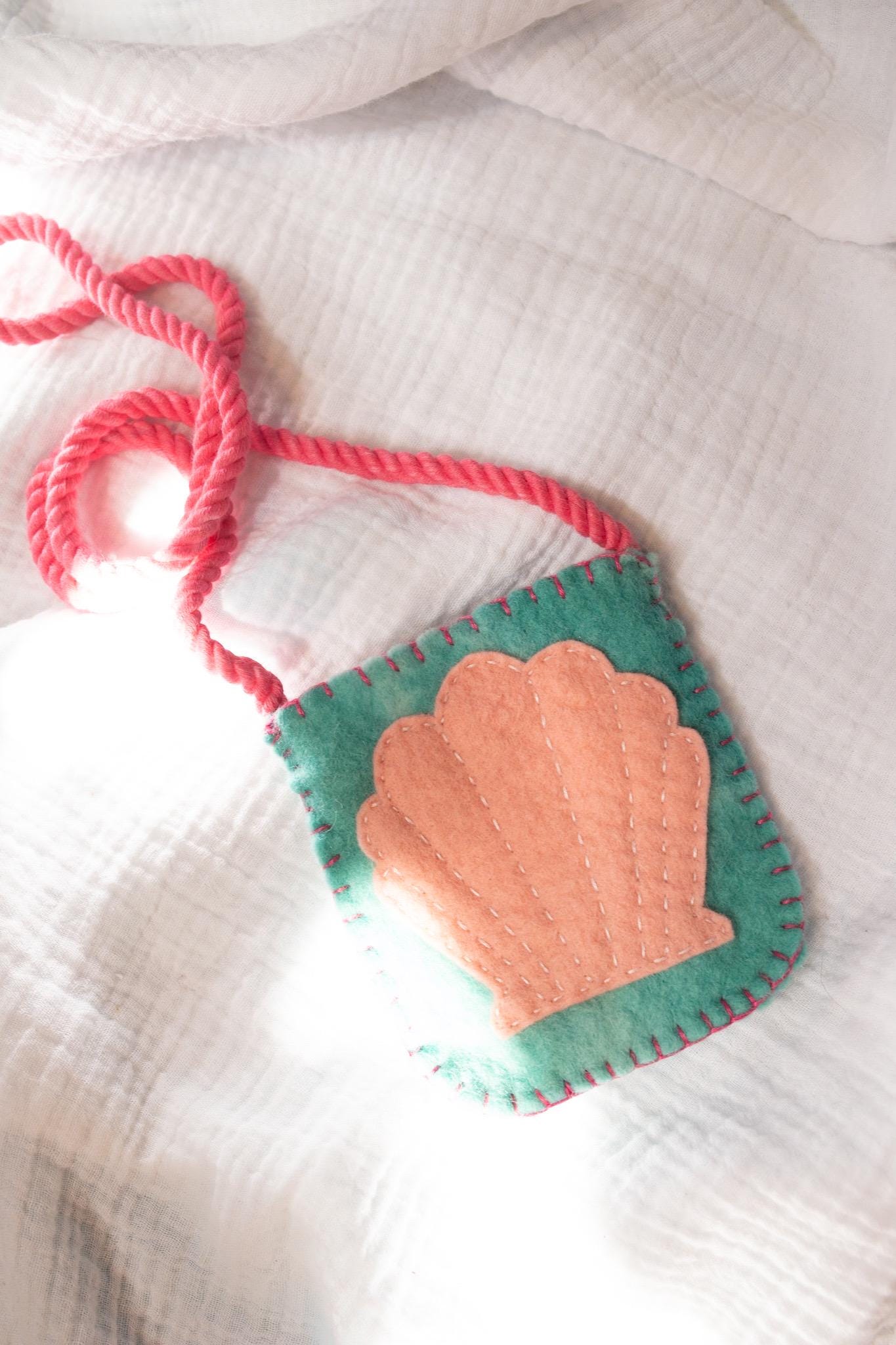 Seashell Felt Treasure Bag