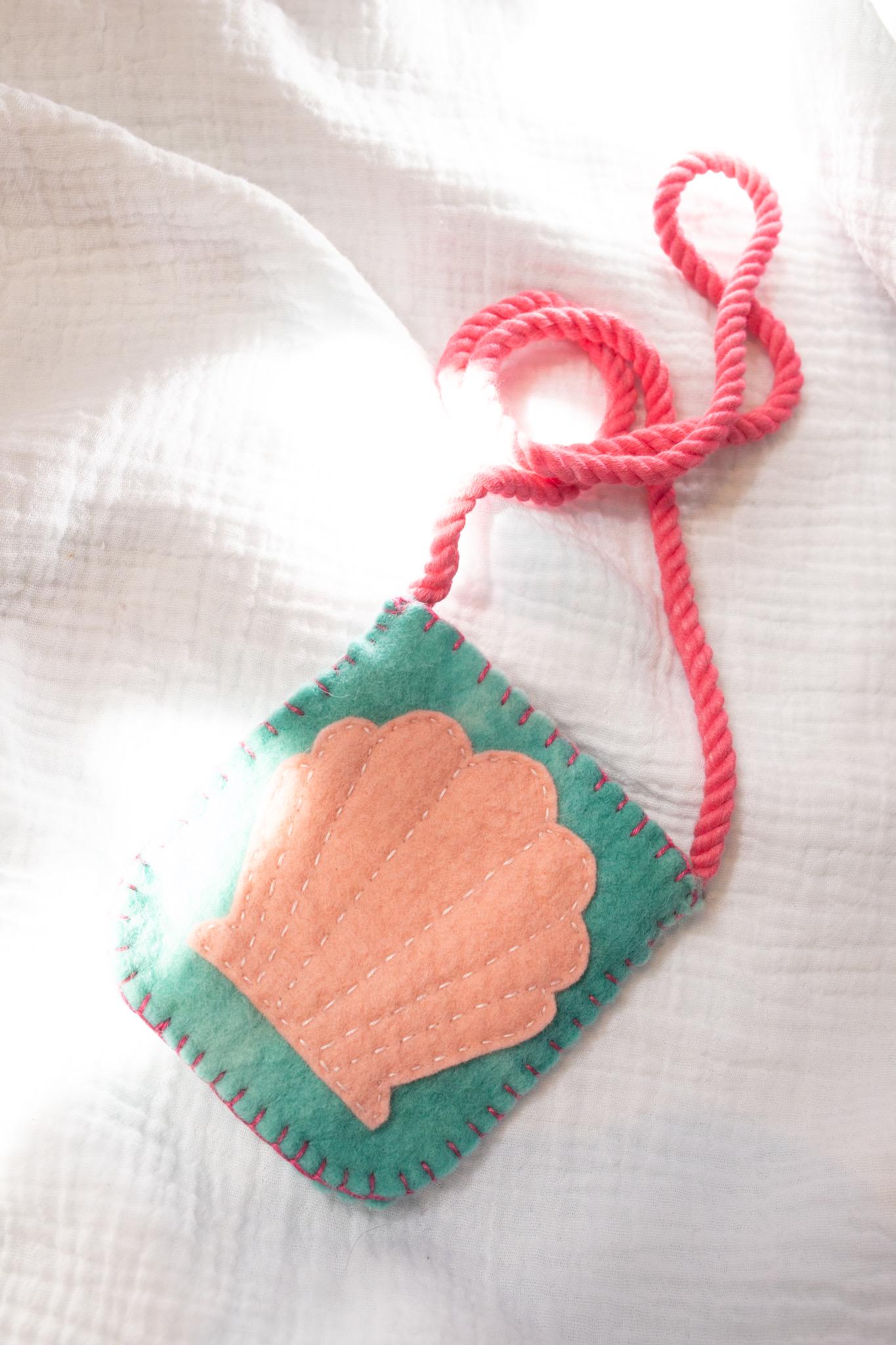 Seashell Felt Treasure Bag