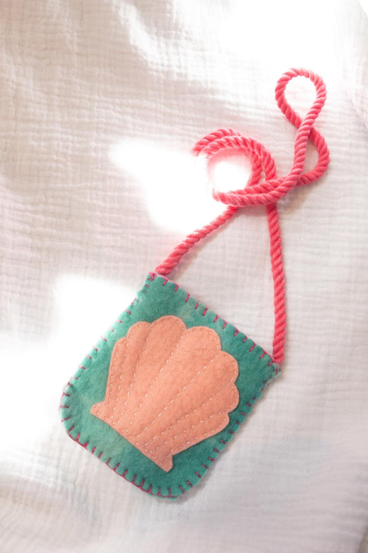 Seashell Felt Treasure Bag