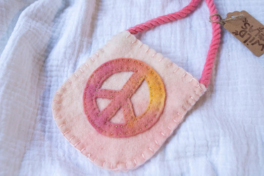 Peace Felt Treasure Bag