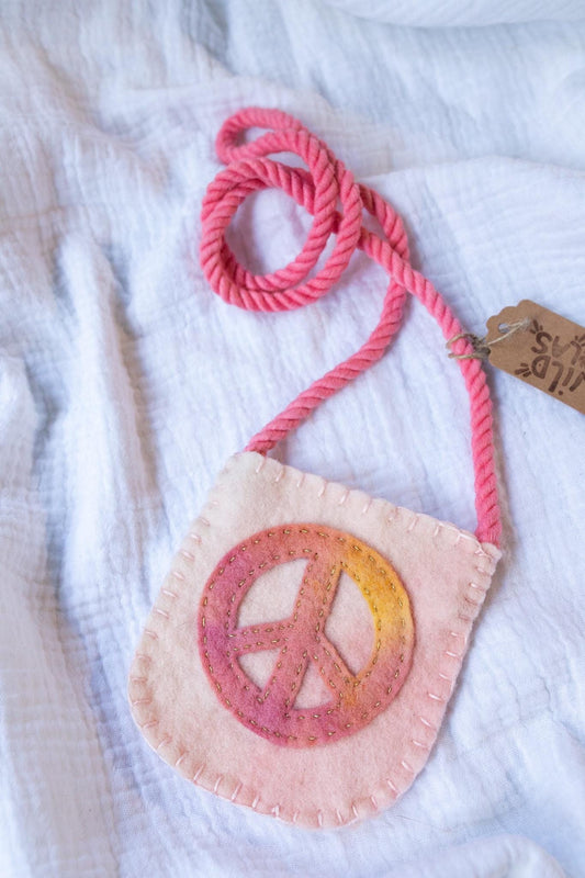 Peace Felt Treasure Bag