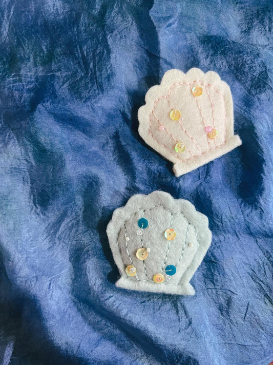 Seashell Felt Tooth Fairy Pouch